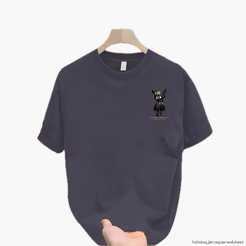 Trendy Brand Gloomy Bear Street Style Gray-Blue Short Sleeve T-shirt