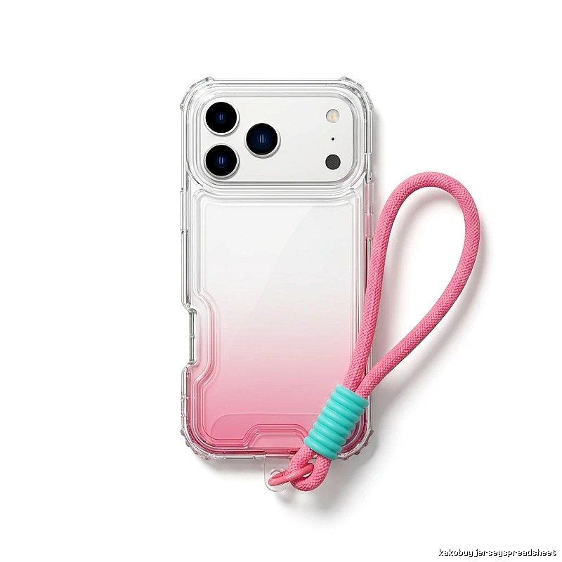 Trendy brand transparent gradient style iPhone case