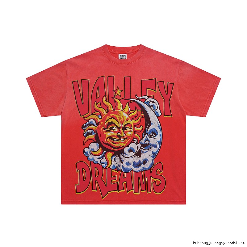 Valley Sun & Moon Vintage Red Short-sleeve T-shirt
