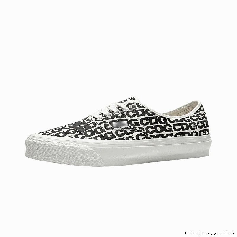 Vans CDG Co-branded Black and White Canvas Shoes