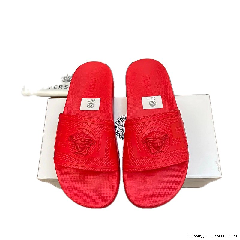 Versace Medusa Luxury Style Red Slides