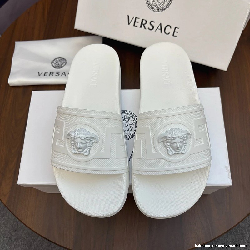 Versace Medusa Luxury Style White Slides