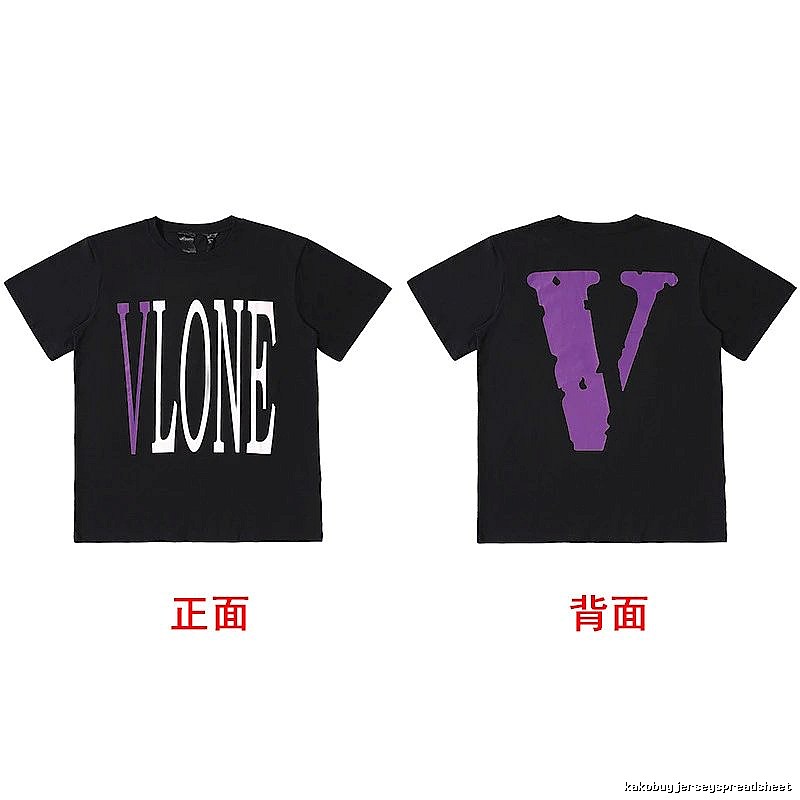 Vlone Classic Logo T-shirt Black Purple Vlone for Daily Styling