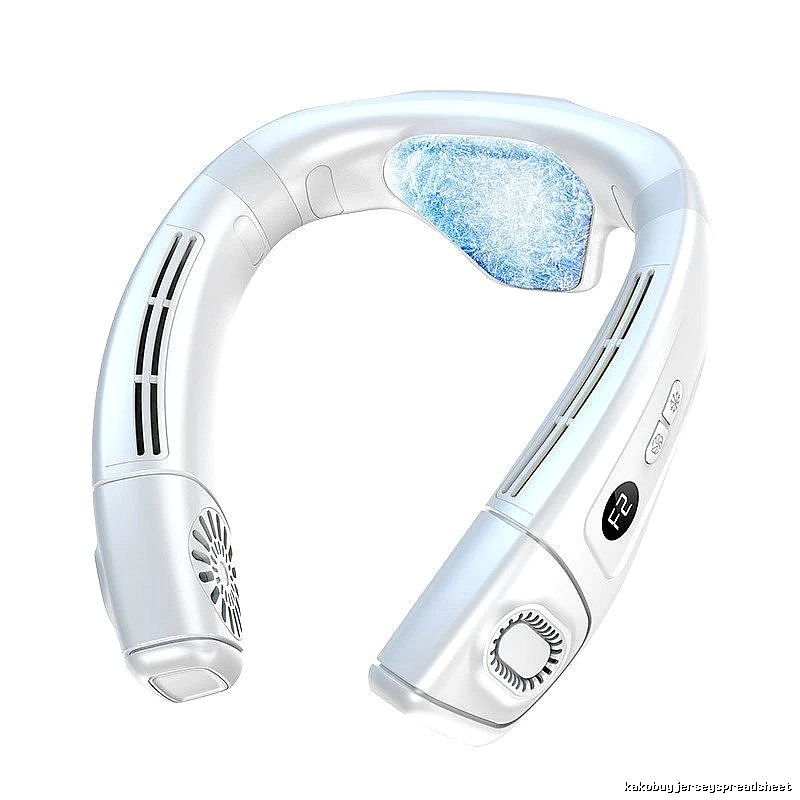 Wearable Airflow Semiconductor Neck Cooling Fan 5200m White Semiconductor Cooling Premium Gift Box