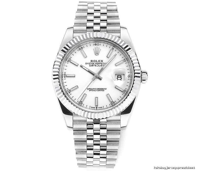 White Baton Dial Datejust Automatic Watch - Rolex Layering Edit