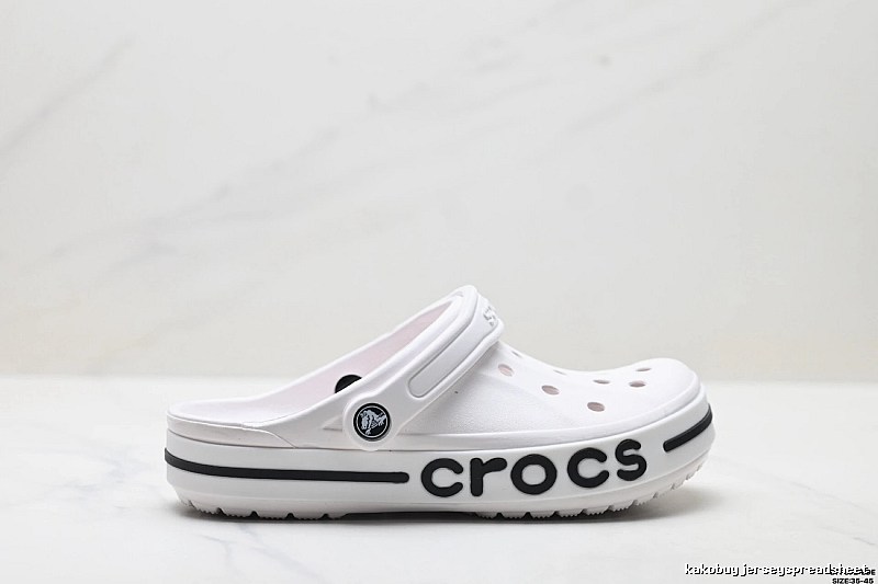 White trendy style of Crocs clogs