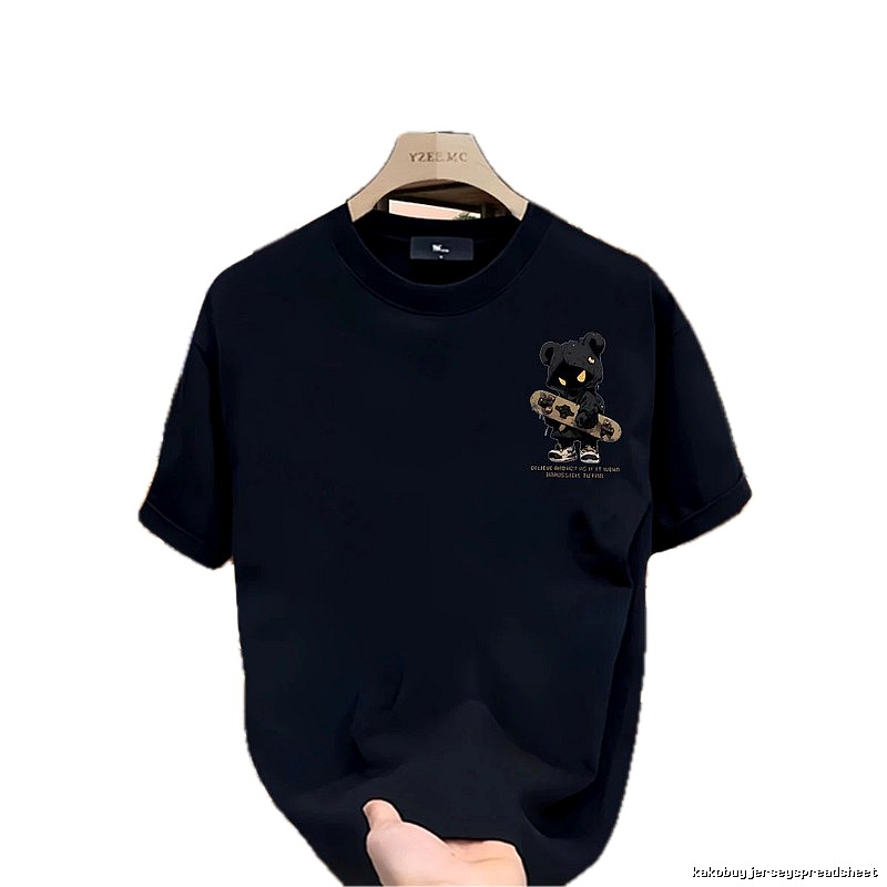 YZEEMC Skate Bear Street Style Navy T-Shirt