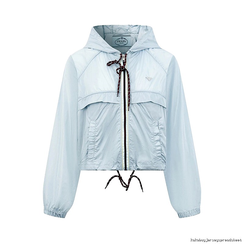 Zip Jacket with Drawcord Zip Detail from Prada